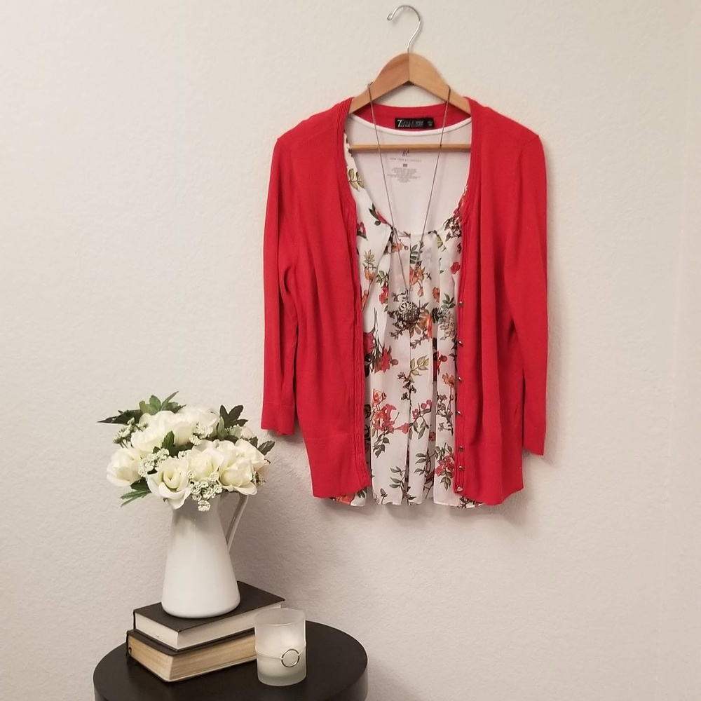 Floral Print Chiffon Front Top